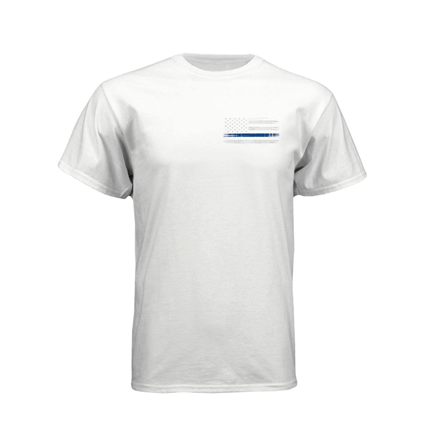 The Night Watch police T-shirt with Thin Blue Line flag and police officer