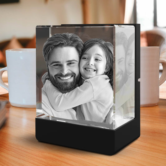 custom laser engraved 3d photo crystal keepsake