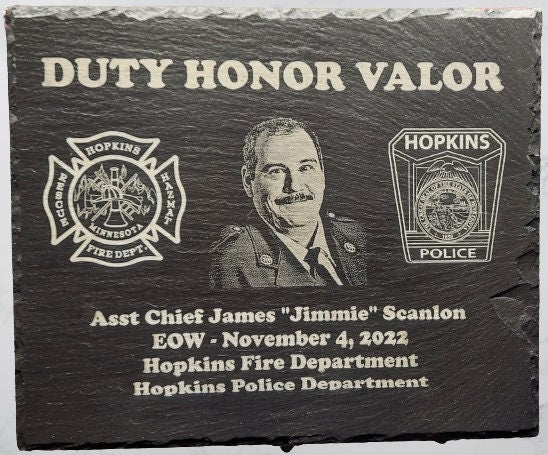custom engraved firefighter memorial plaque