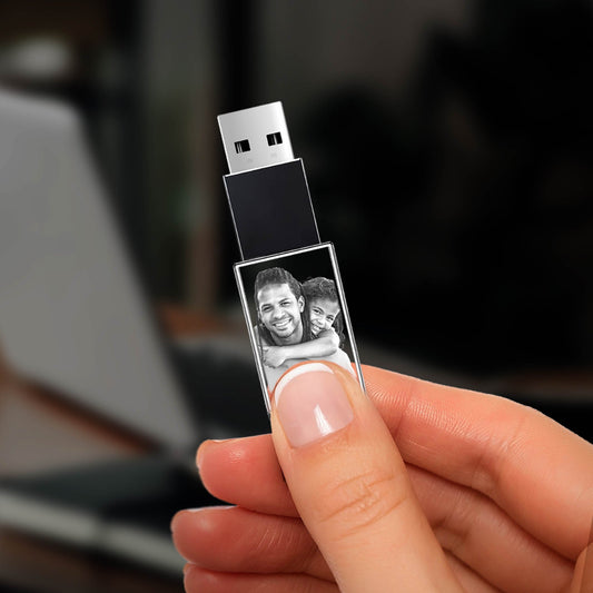 custom laser engraved 3D 16gb usb drive