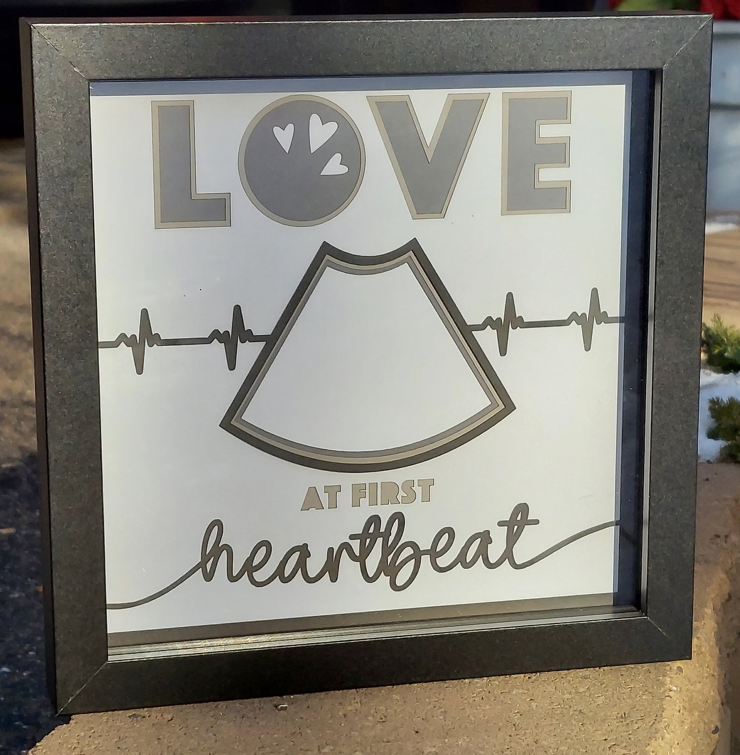 love at first site baby ultrasound picture frame