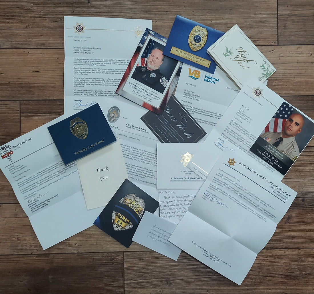 Plaques for Heroes - Thank you Letters