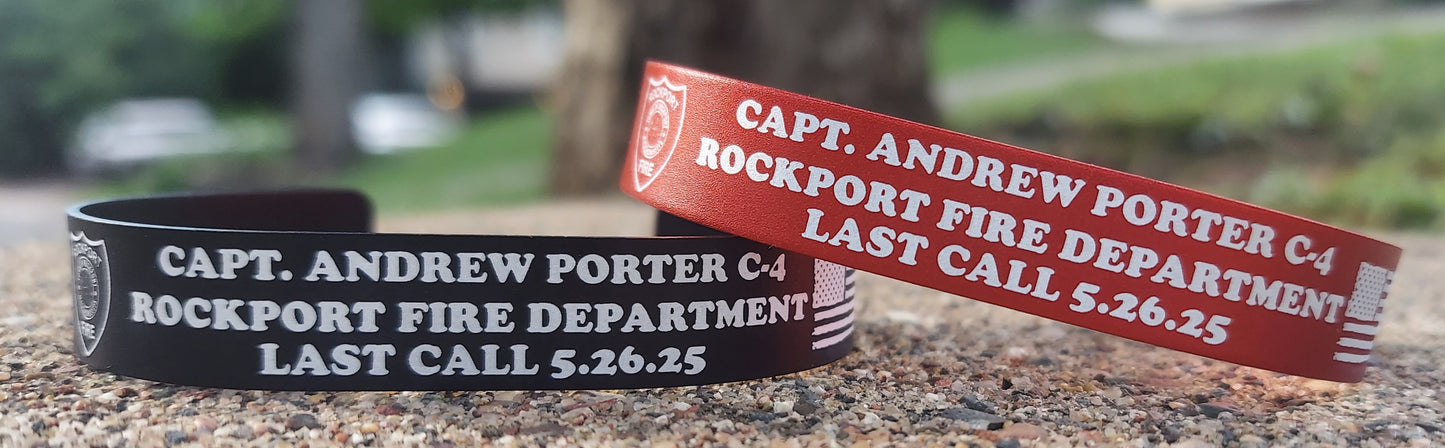 Memorial Bracelet Firefighter, Fireman, Fire Maltese, First Responder, Fire Department, End of Watch, EOW, LODD, Laser Engraved