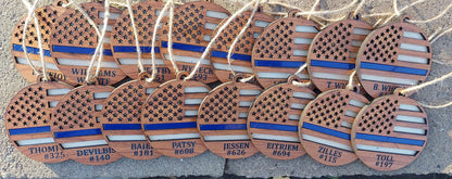 Custom Engraved Police Officer Ornament
