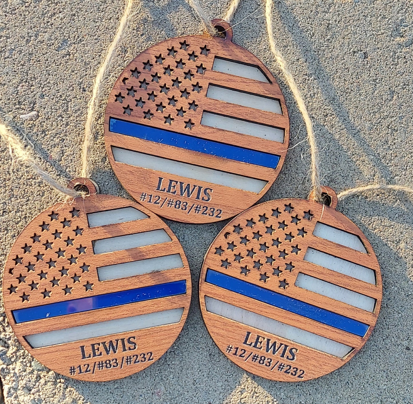 Custom Engraved Police Officer Ornaments