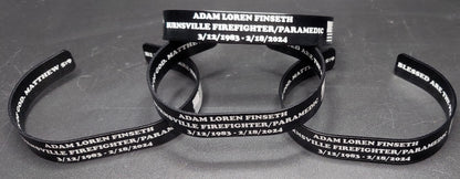 Custom engraved firefighter memorial bracelets 
