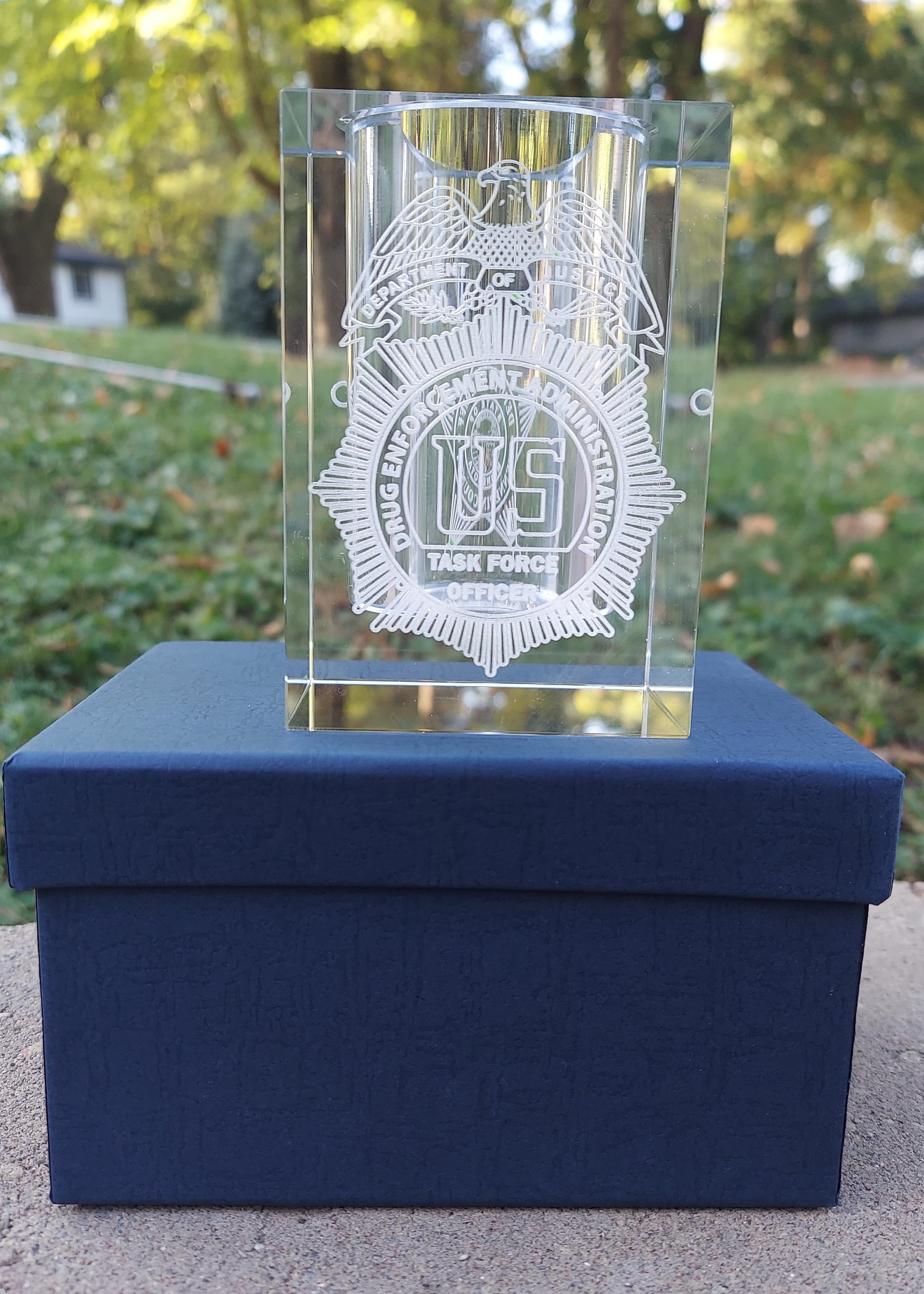 Custom engraved pen pencil holder
