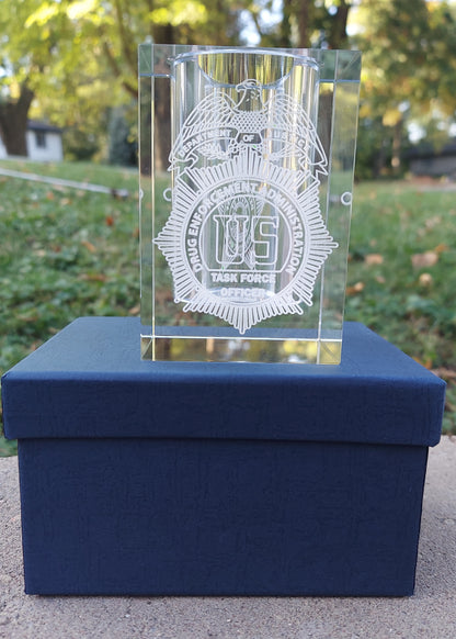 Custom engraved pen pencil holder