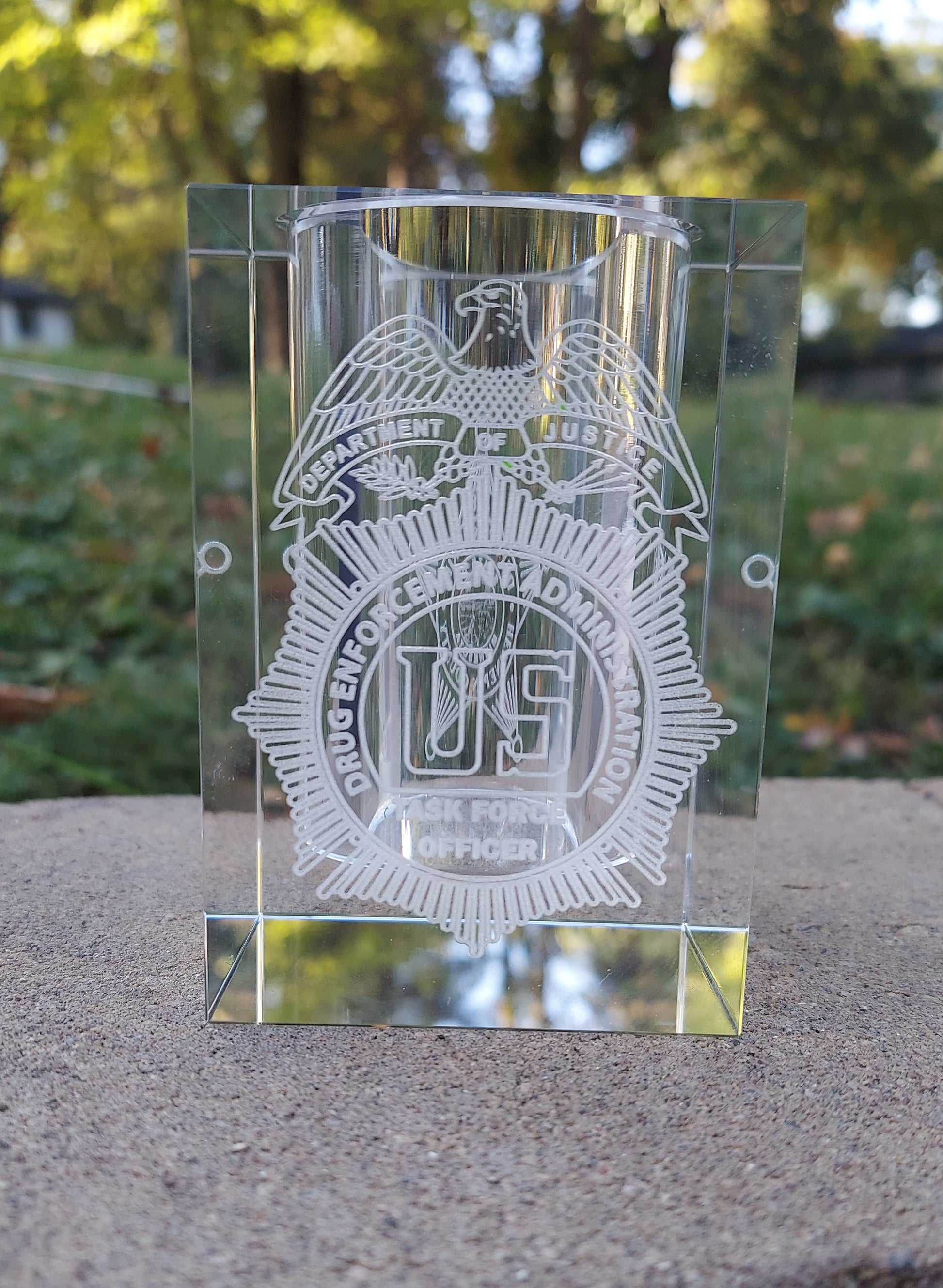 Custom engraved pen pencil holder