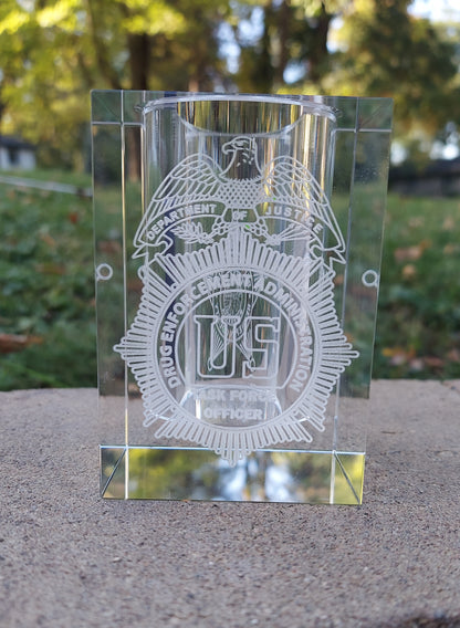 Custom engraved pen pencil holder