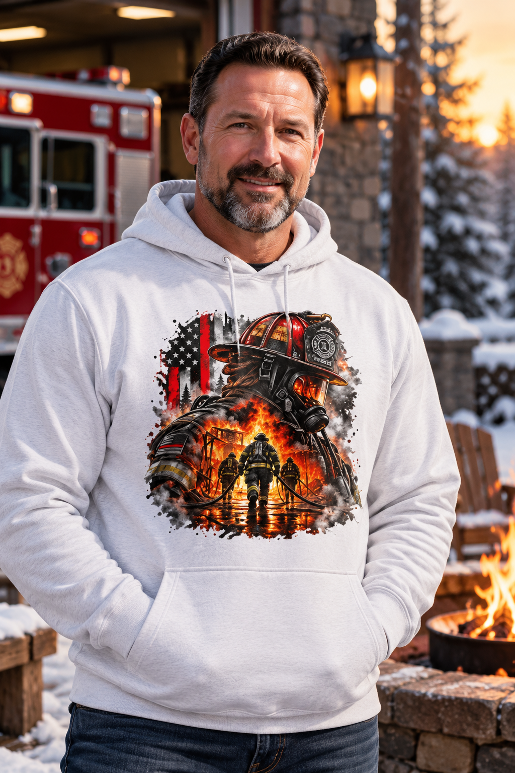Into the Fire firefighter hoodie 