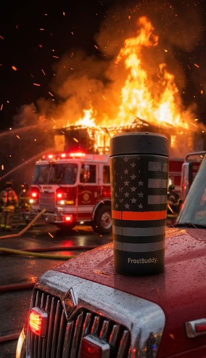 Firefighter Themed Frost Buddy - Red Line Flag