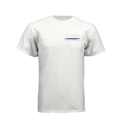 Minnesota Proud Thin Blue Line distressed American flag T-shirt