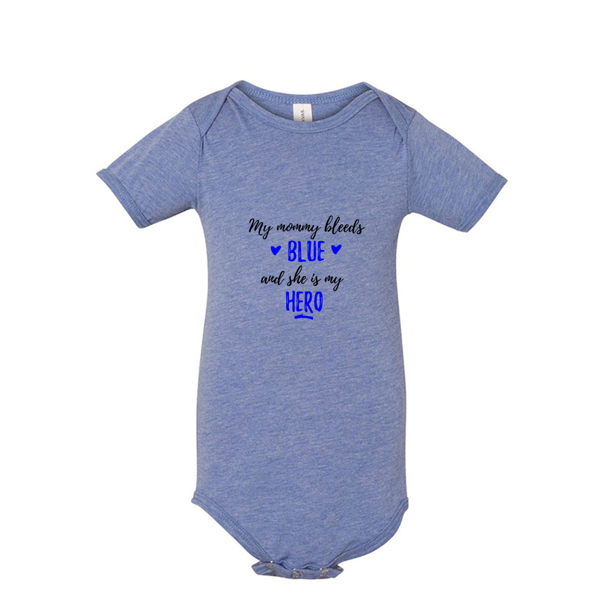 My Mommy Bleeds Blue police baby Thin Blue Line infant bodysuit