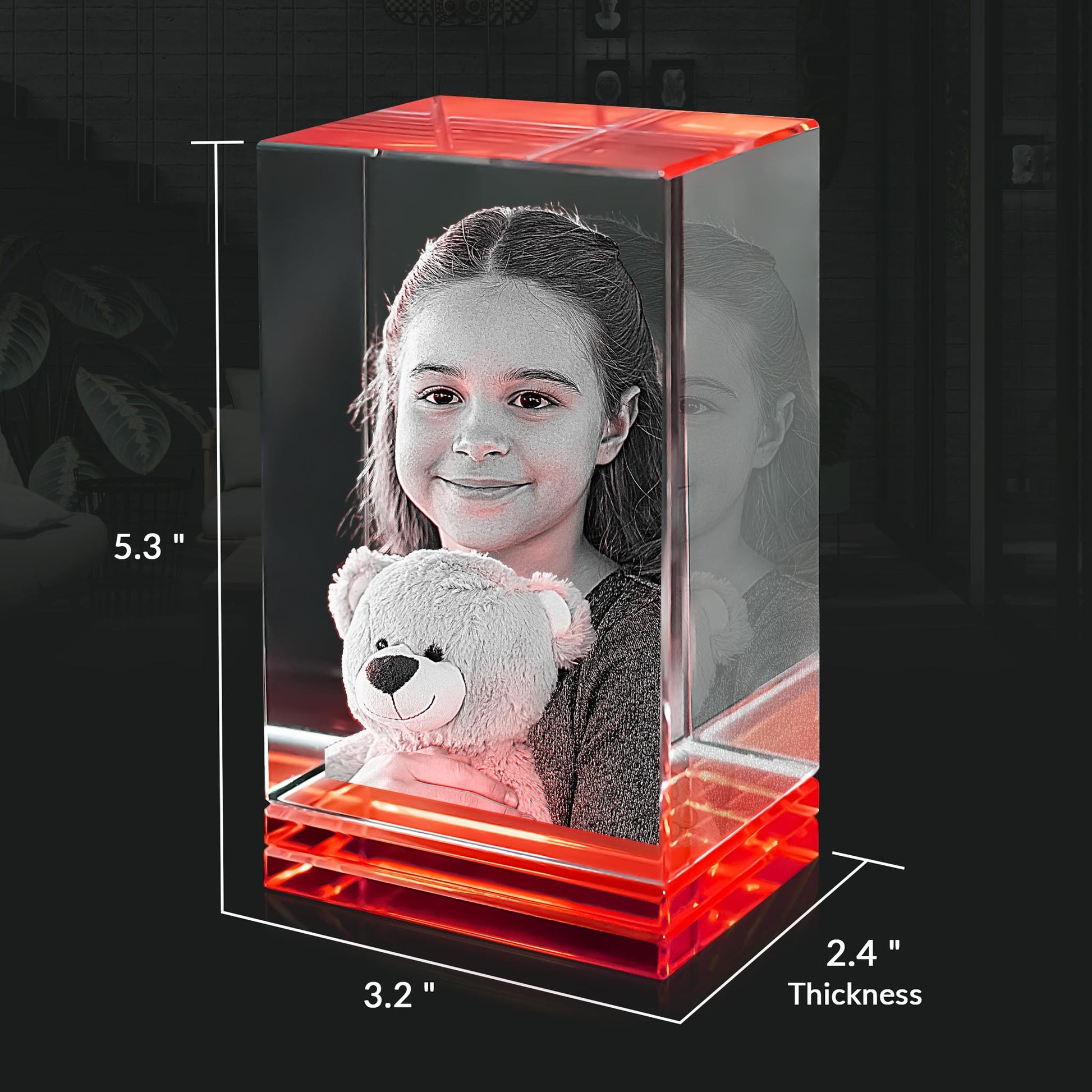Red Skirt Keepsake 3D Engraved 