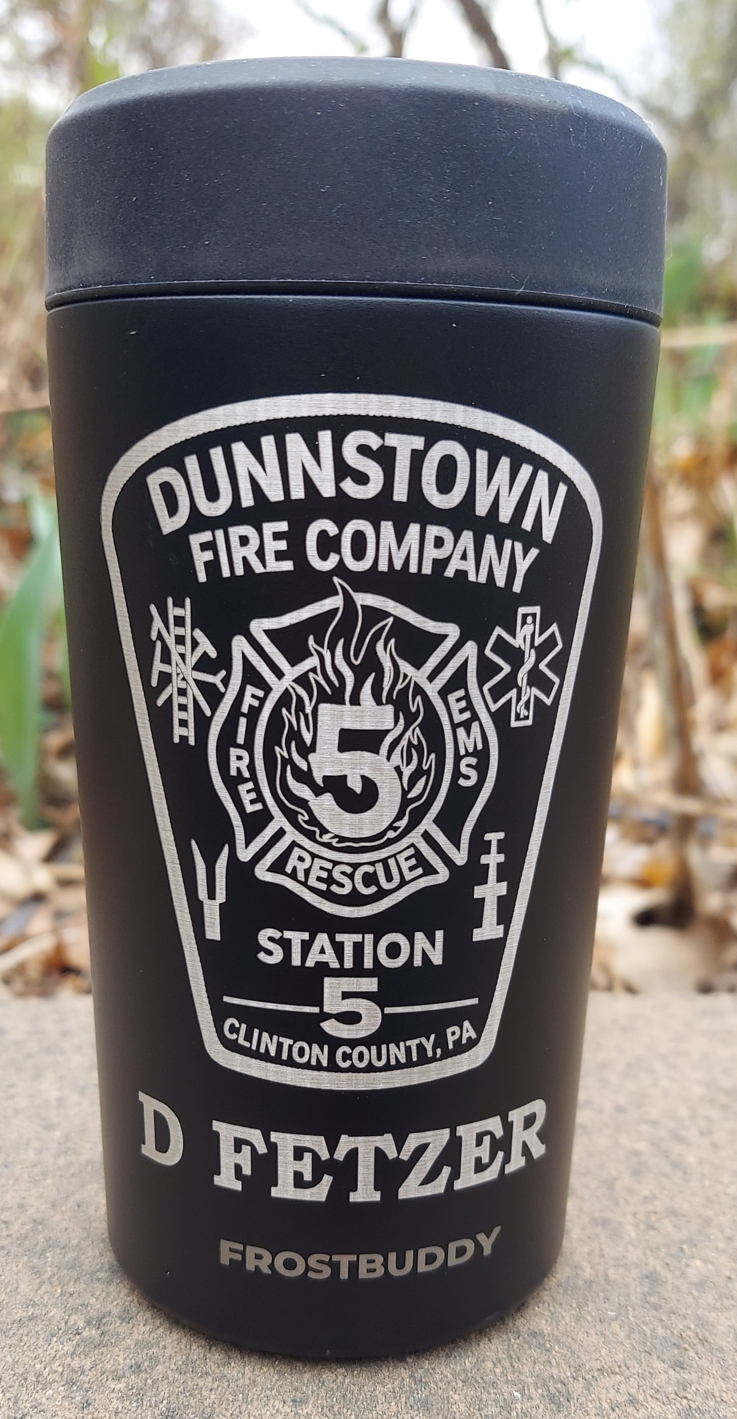 black frost buddy custom engraved dunnstown fire company pennsylvania