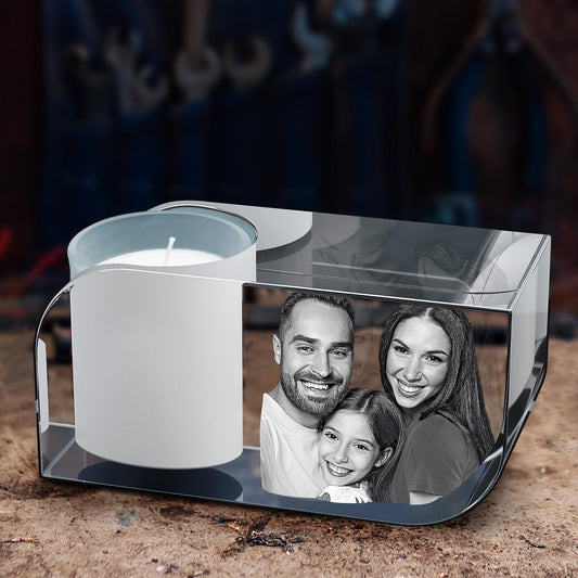 custom laser engraved 3d photo scented candle
