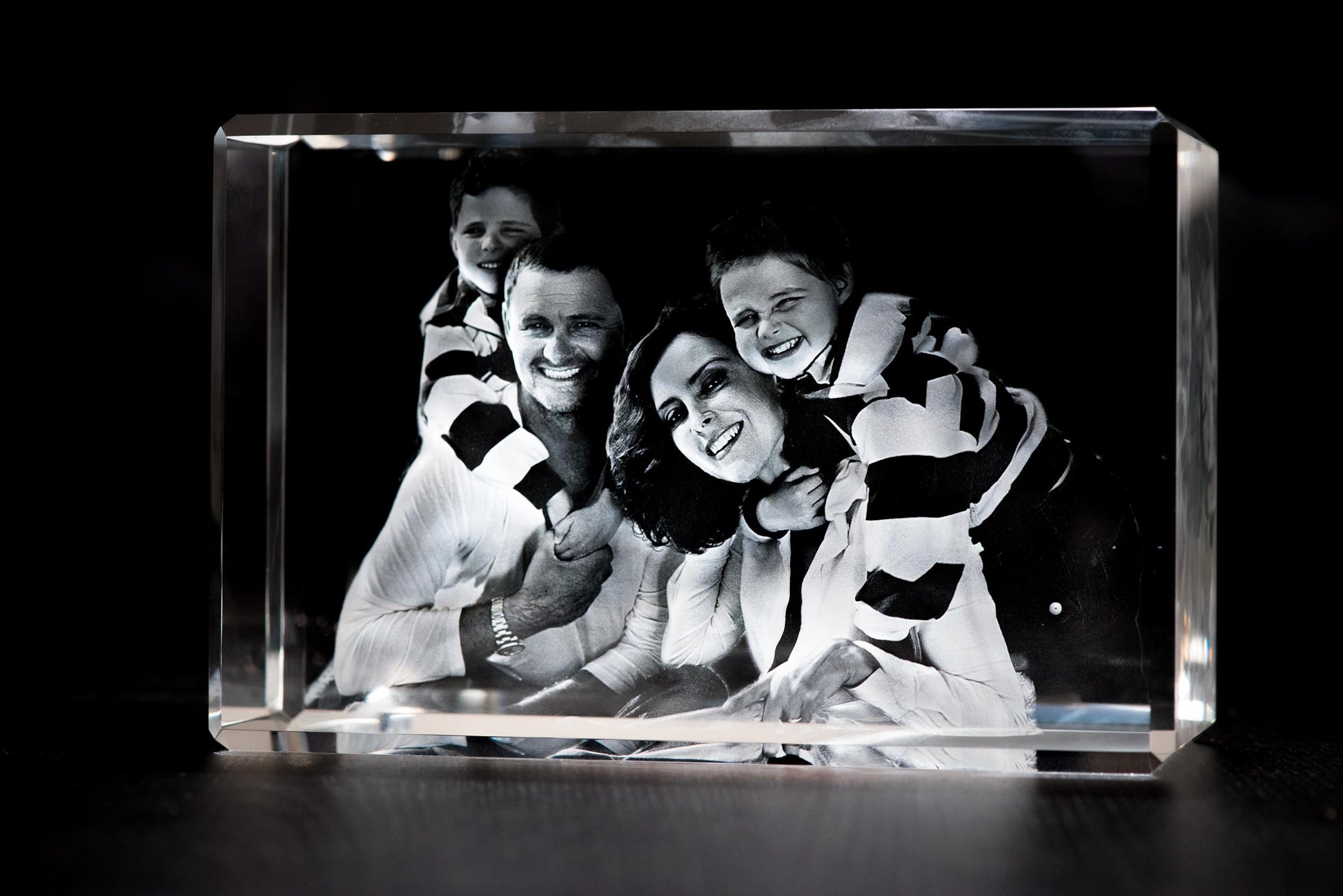 custom 3D laser engraved rectangle crystal 