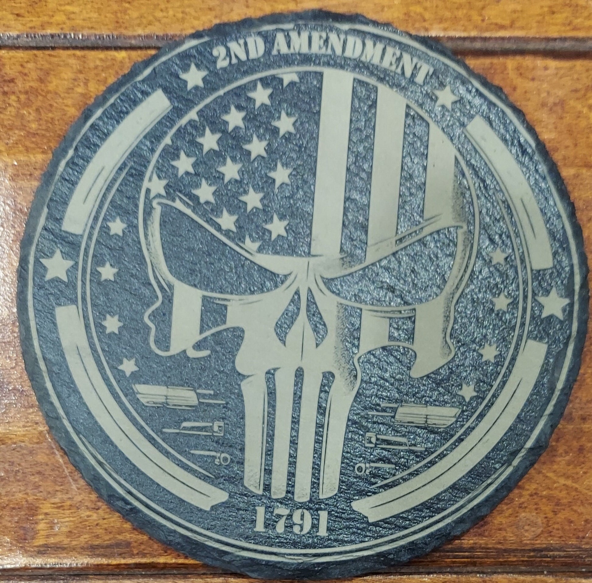 custom engraved 2nd amendment slate coasters 