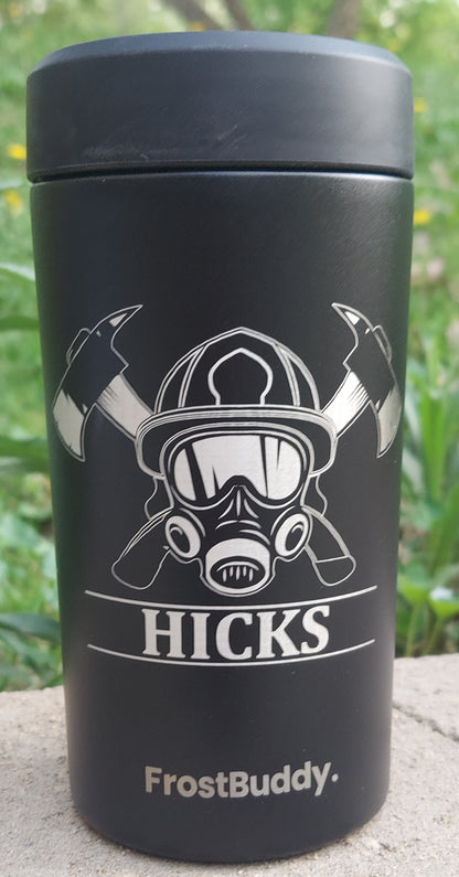 custom engraved black frost buddy firefighter