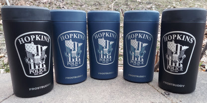 custom engraved frost buddy universal can cooler hopkins police department 