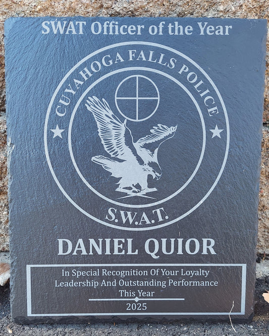 custom engraved police officer swat plaque