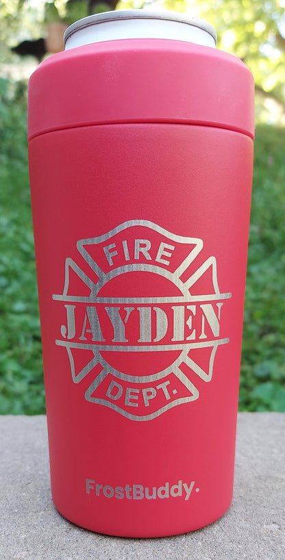 custom engraved red frost buddy firefighter