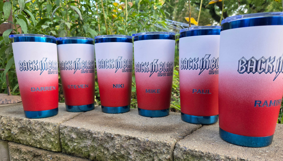 custom engraved red white and blue tumbler patriotic back in black ac/dc 