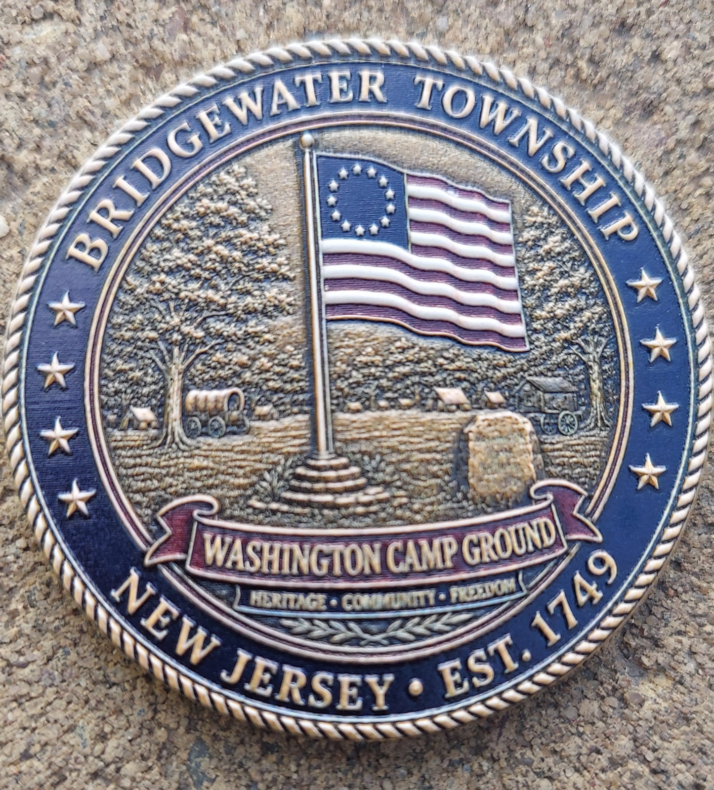 custom full color resin challenge coin bridgewater american 250 years 