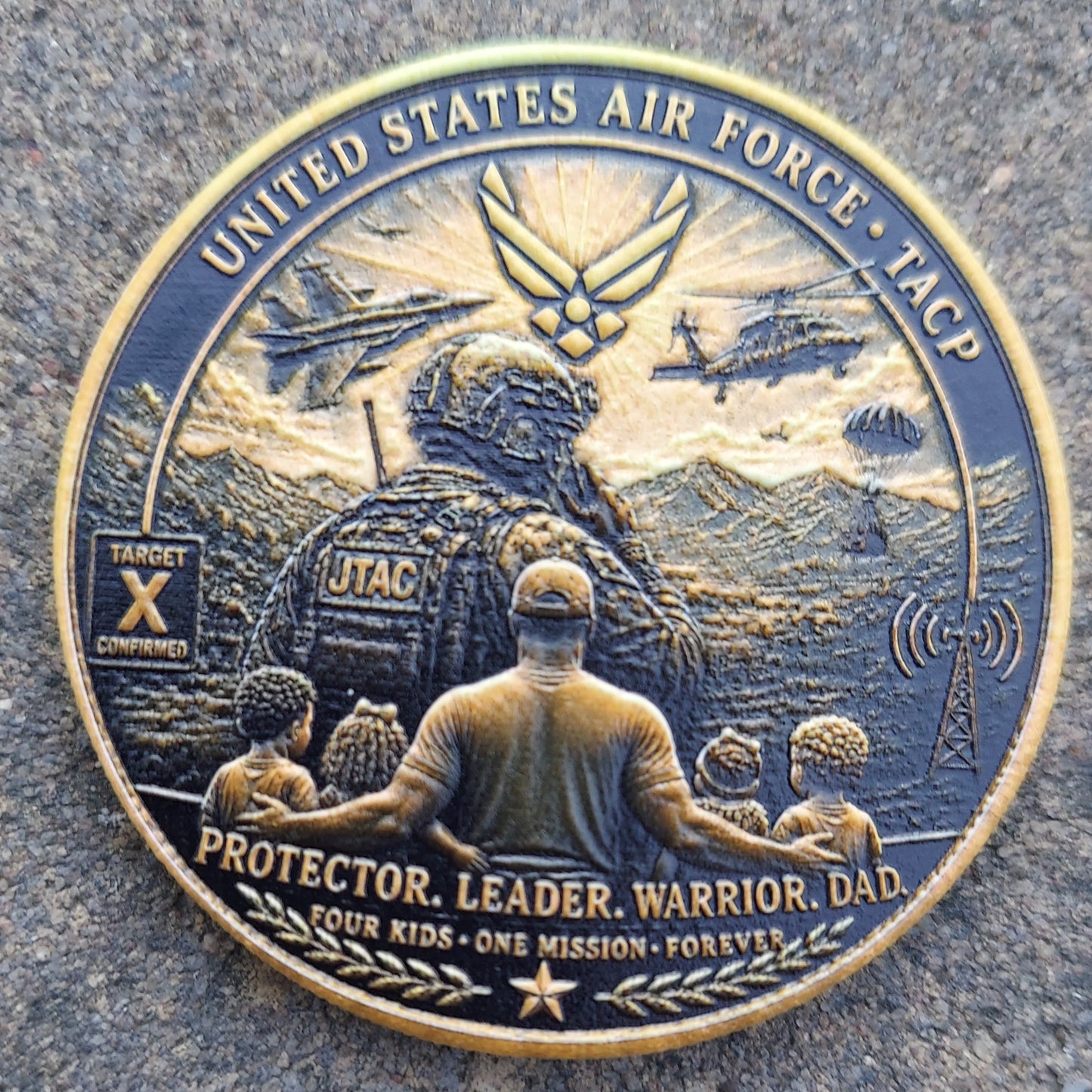 custom full color resin challenge coin united states air force tacp jtac 