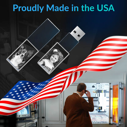 custom laser engraved 3D 16gb usb drive