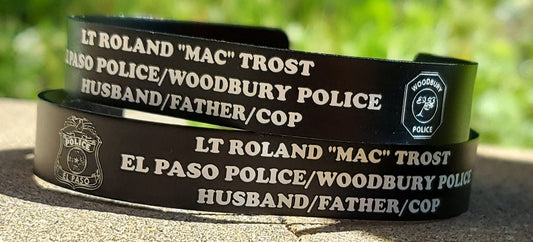 custom laser engrave law enforcement memorial bands 