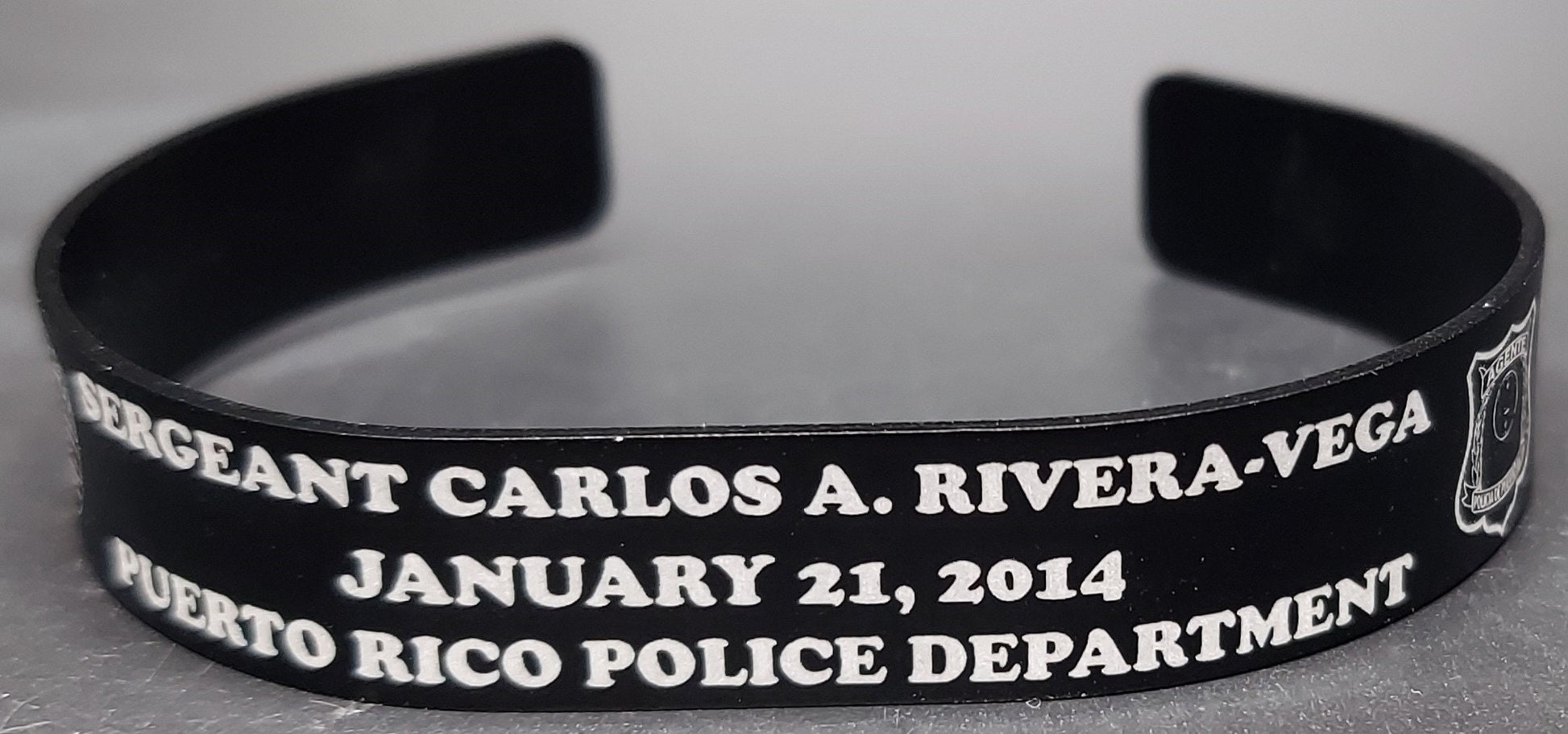 custom laser engrave law enforcement memorial bands 