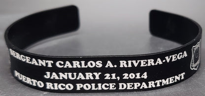 custom laser engrave law enforcement memorial bands 