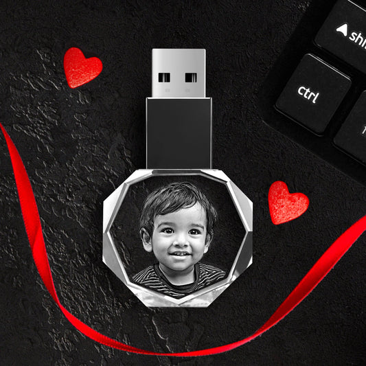 custom laser engraved 3D 16gb usb drive