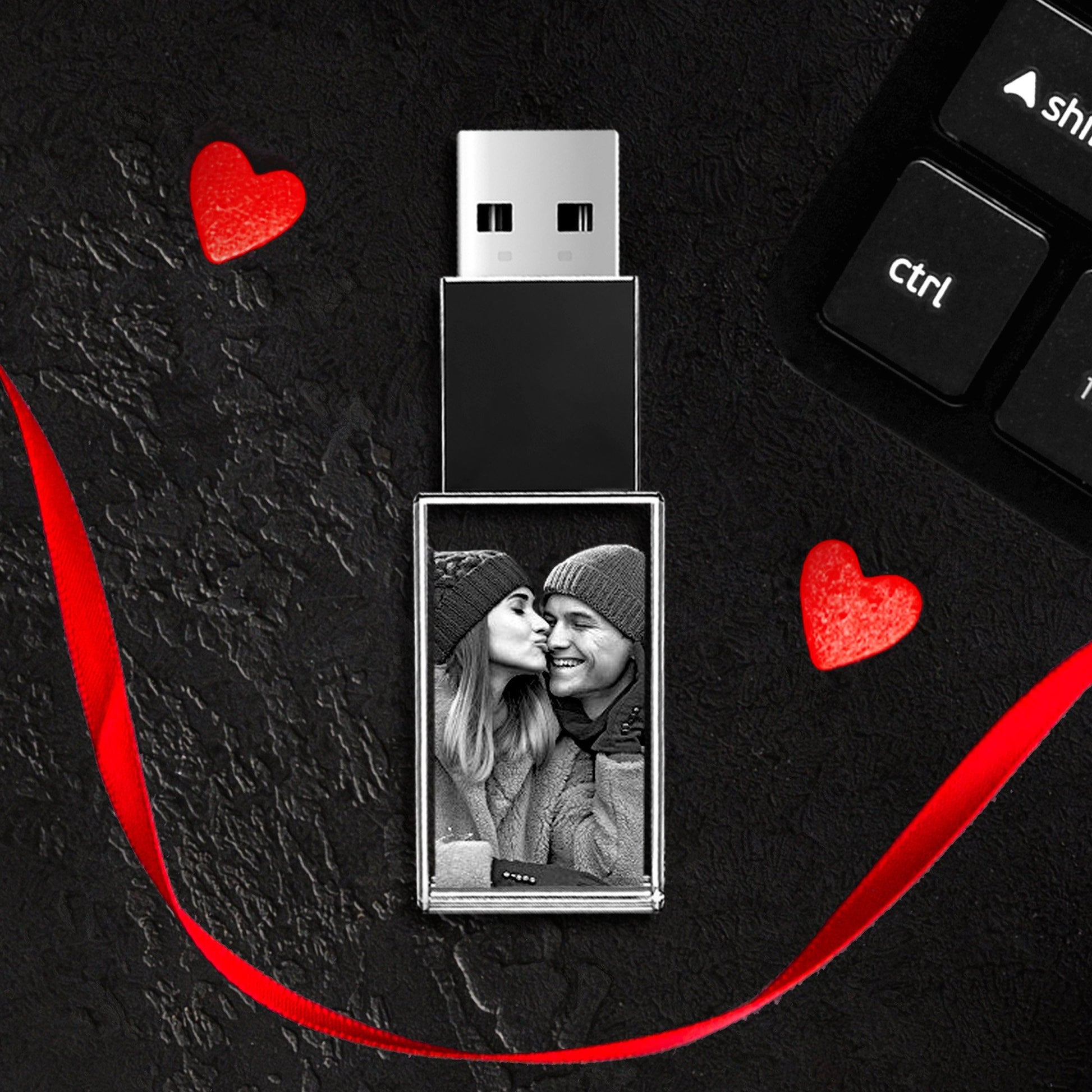 custom laser engraved 3D 16gb usb drive