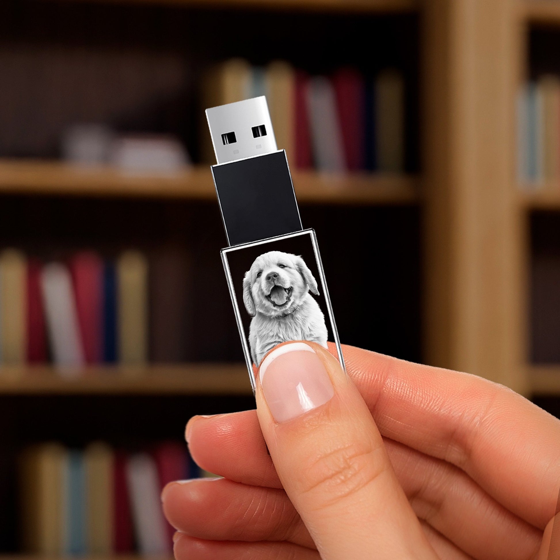 custom laser engraved 3D 16gb usb drive