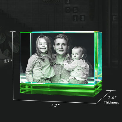 custom laser engraved 3d crystal green skirt