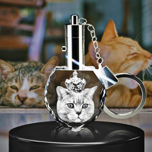 custom laser engraved 3d crystal heart shaped keychain