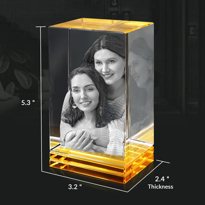 custom laser engraved 3d crystal keepsake