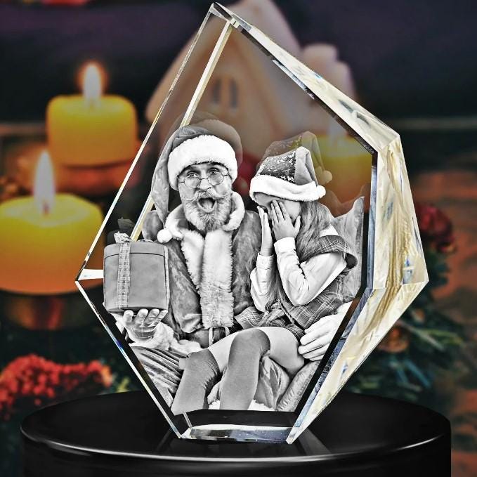 custom laser engraved 3d photo prestige keepsake