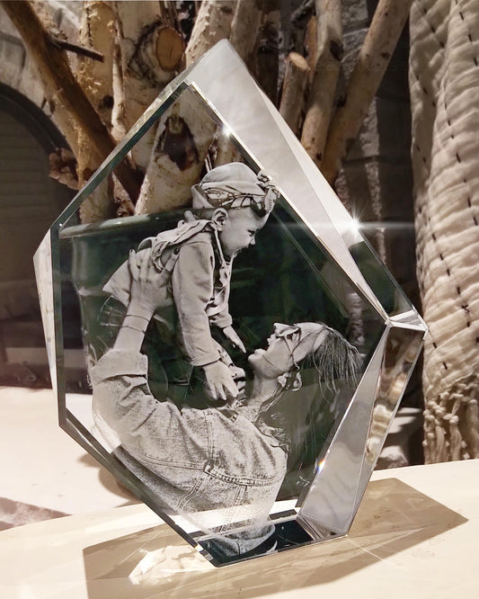 custom laser engraved 3d photo prestige keepsake