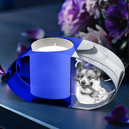 custom laser engraved 3d photo scented candle holder