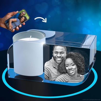 custom laser engraved 3d photo scented candle