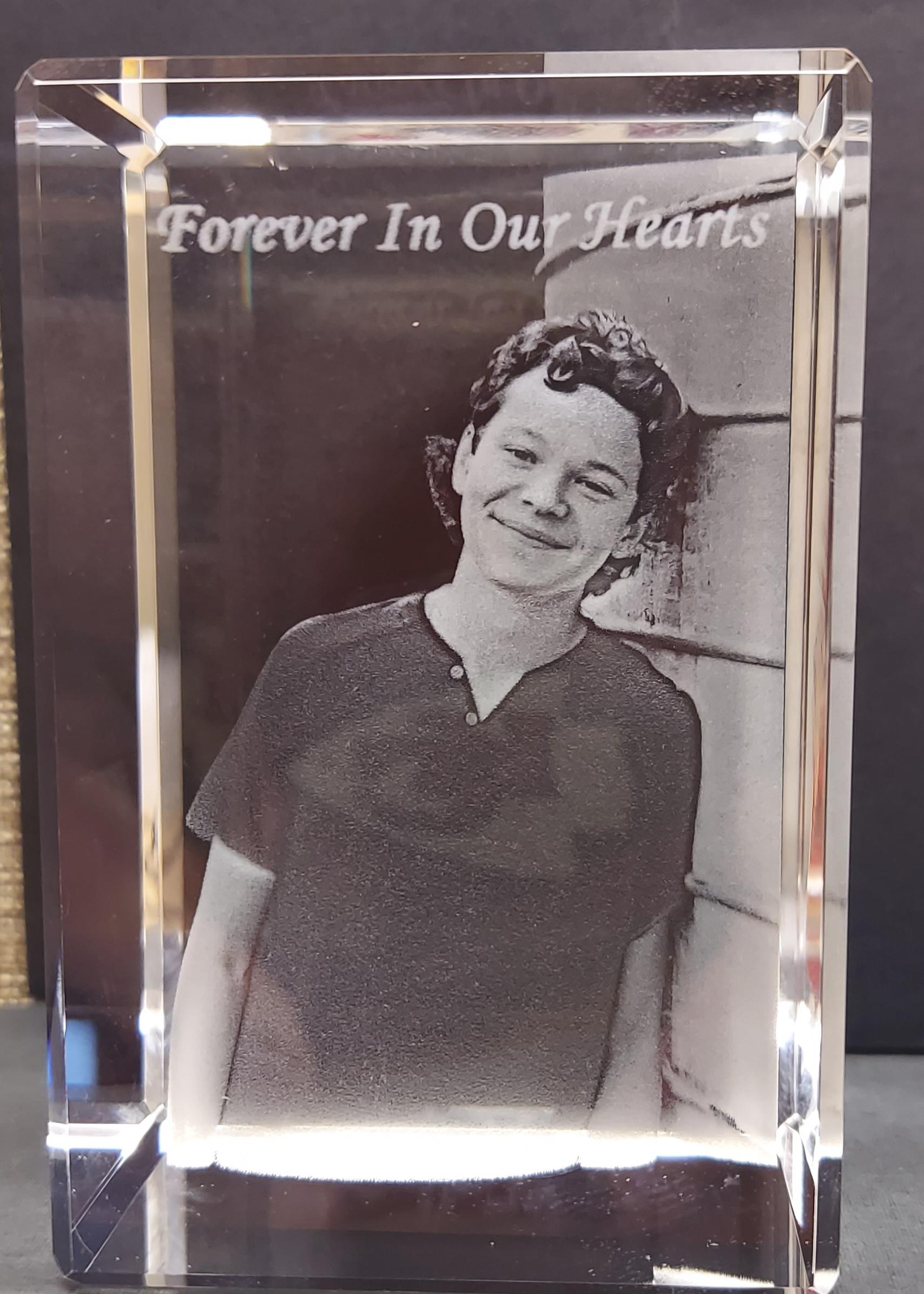 custom laser engraved 3d rectangle crystal 