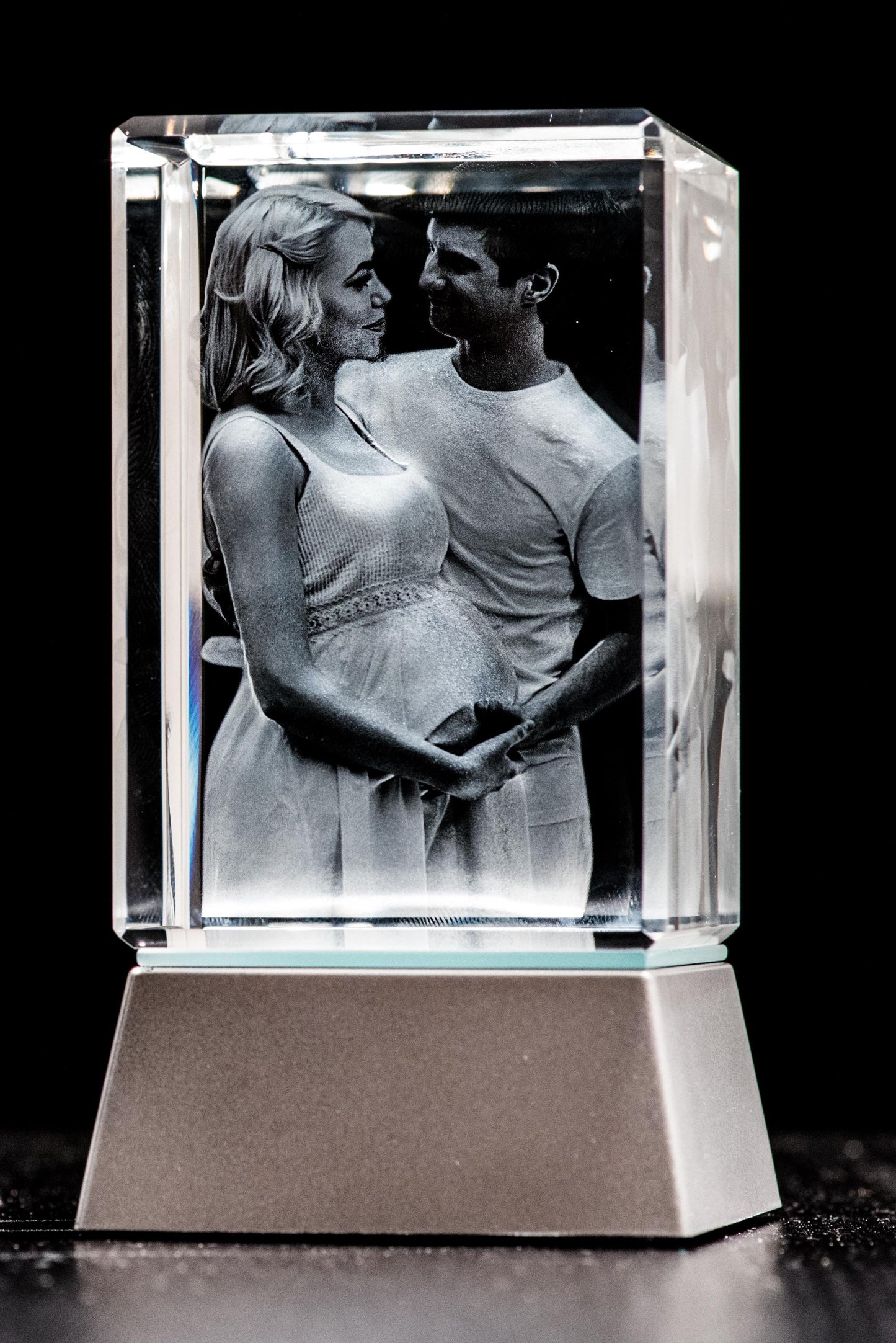 custom laser engraved 3d rectangle crystal 