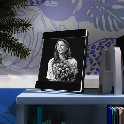 custom laser engraved crystal photo frame 