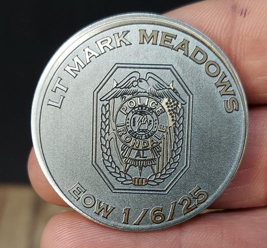 custom laser engraved challenge coin with flag