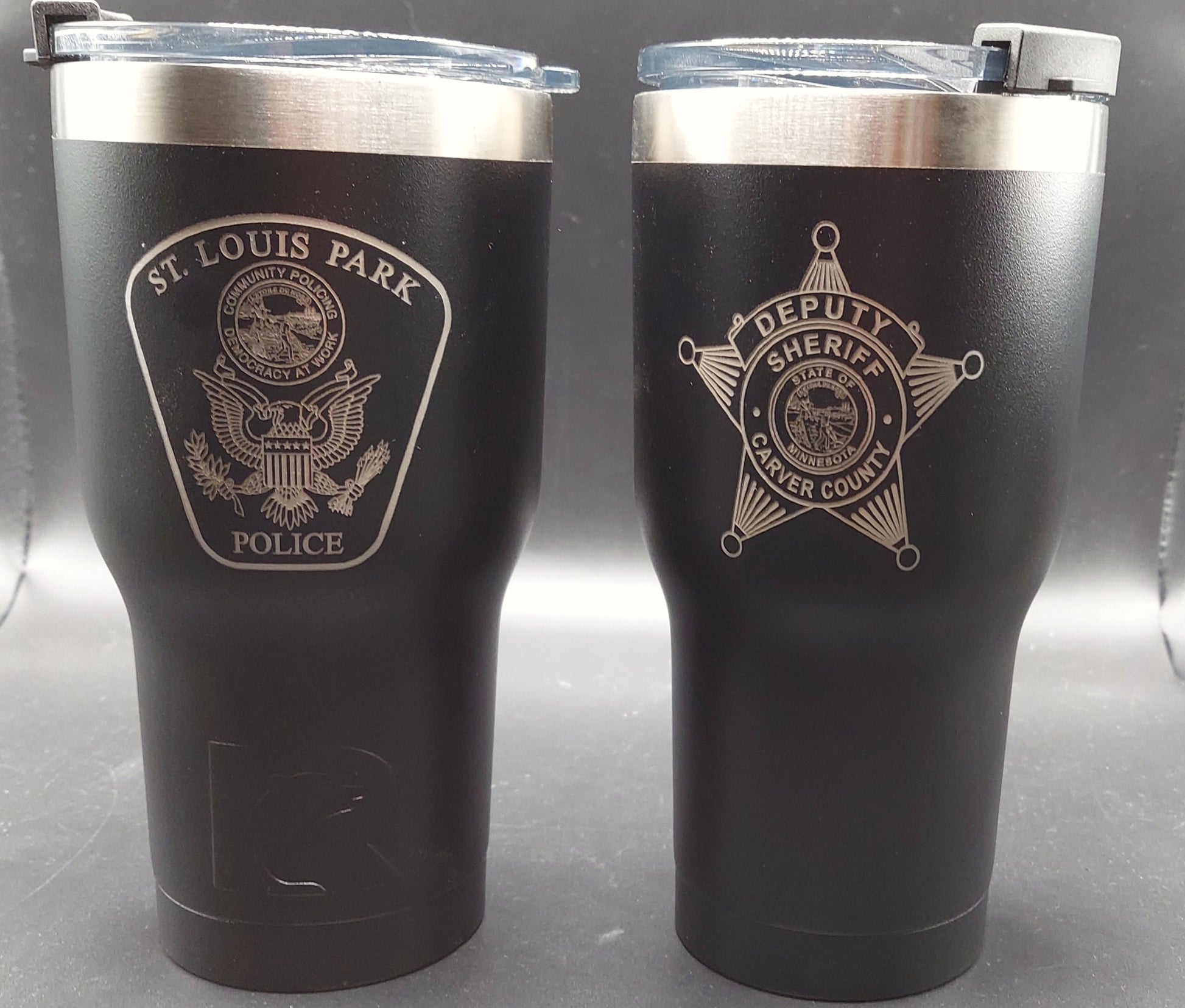 custom laser engraved rtic tumbler law enforcement 