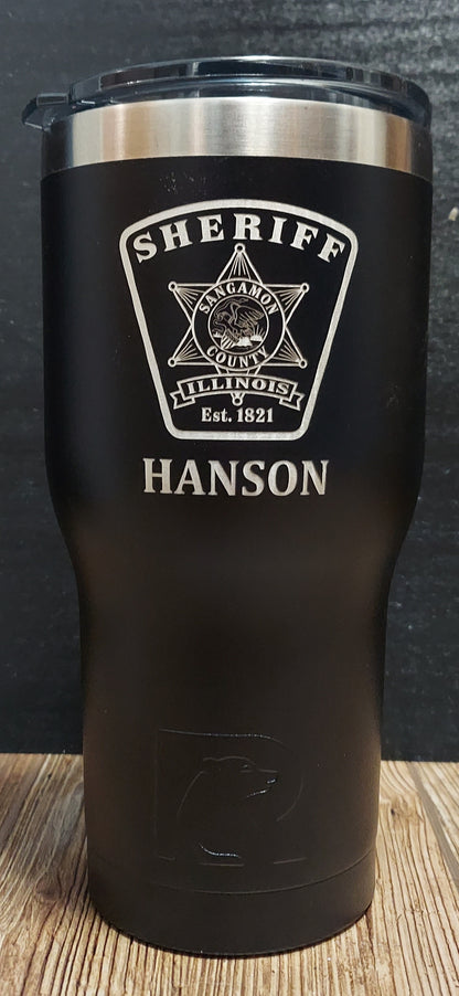 custom laser engraved rtic tumbler law enforcement 